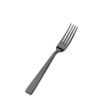 Bon Chef Roman, Salad/Dessert Fork, Mirror Finish, 18/10, 7.13" - Black , set of 12 S3707B